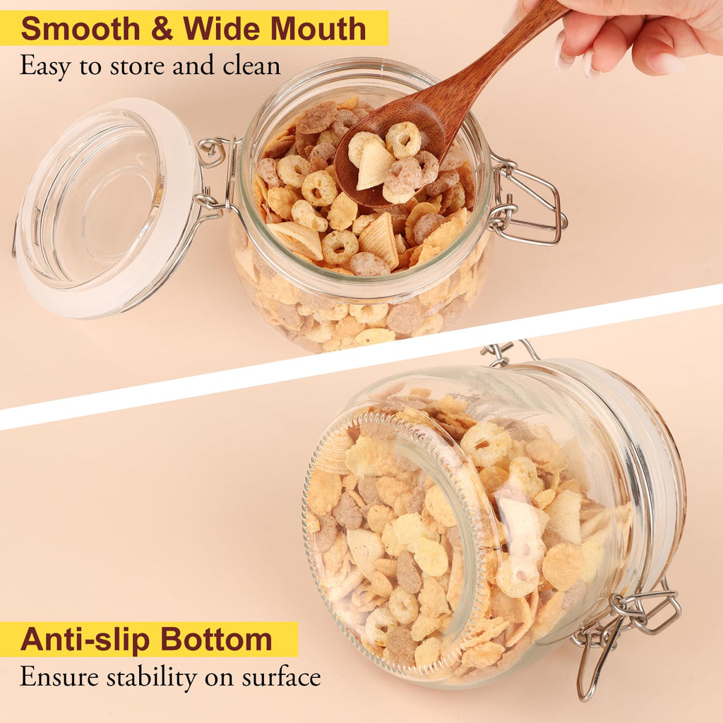 16oz Glass Jars with Airtight Lids, 6 Pack X195230