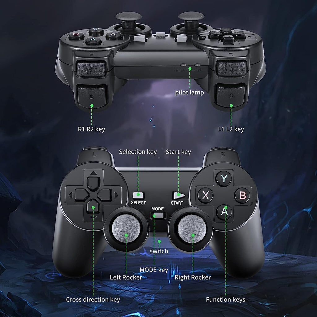 Plug and Play Retro Game Console with 4K HDMI Output, 2.4G Wireless Controllers, 64GB Memory Card P567492