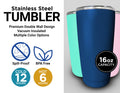 16 oz Insulated Stainless Steel Tumblers 2 Pack Black P81153
