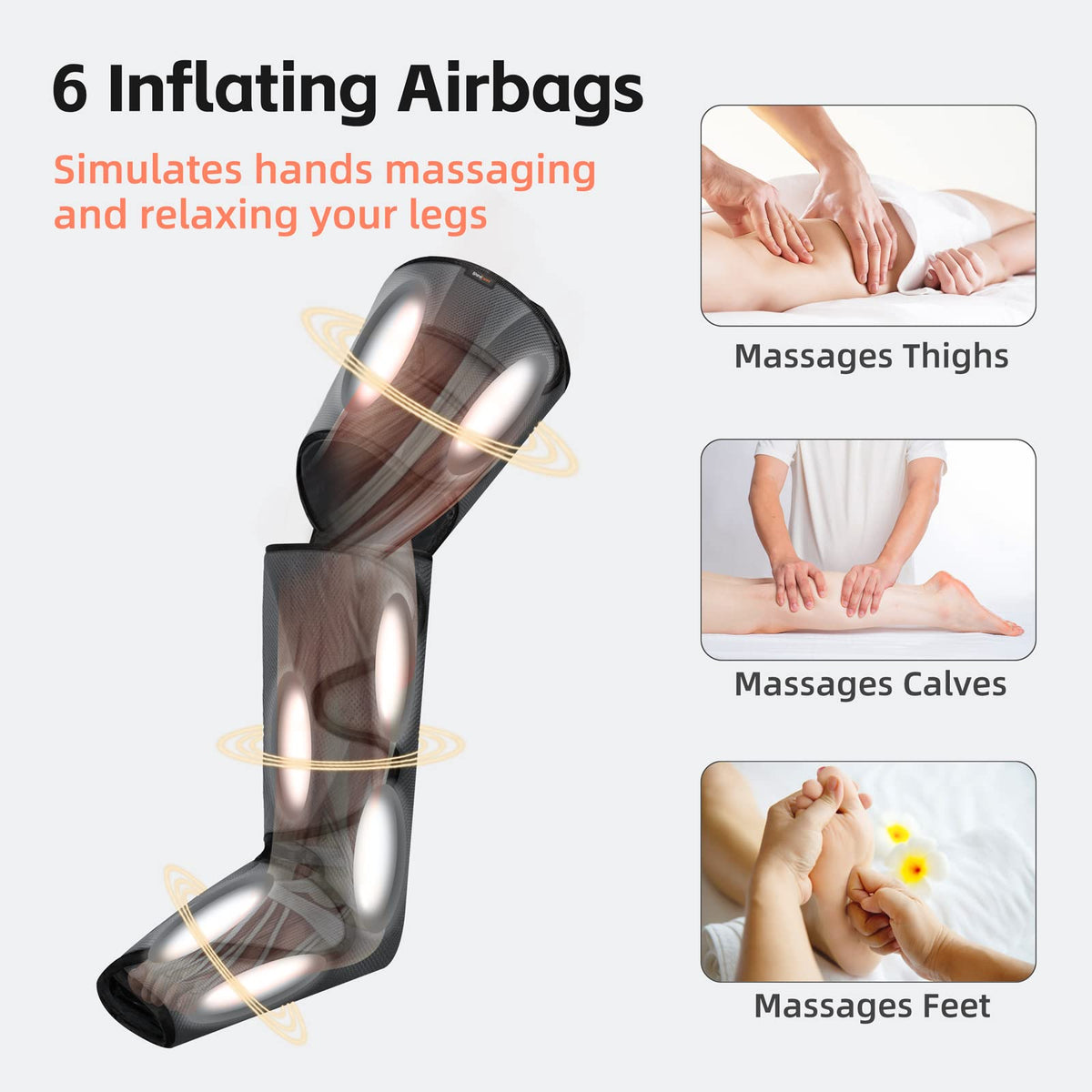 Air Compression Leg Massager with 3 Modes 3 Intensities S934122