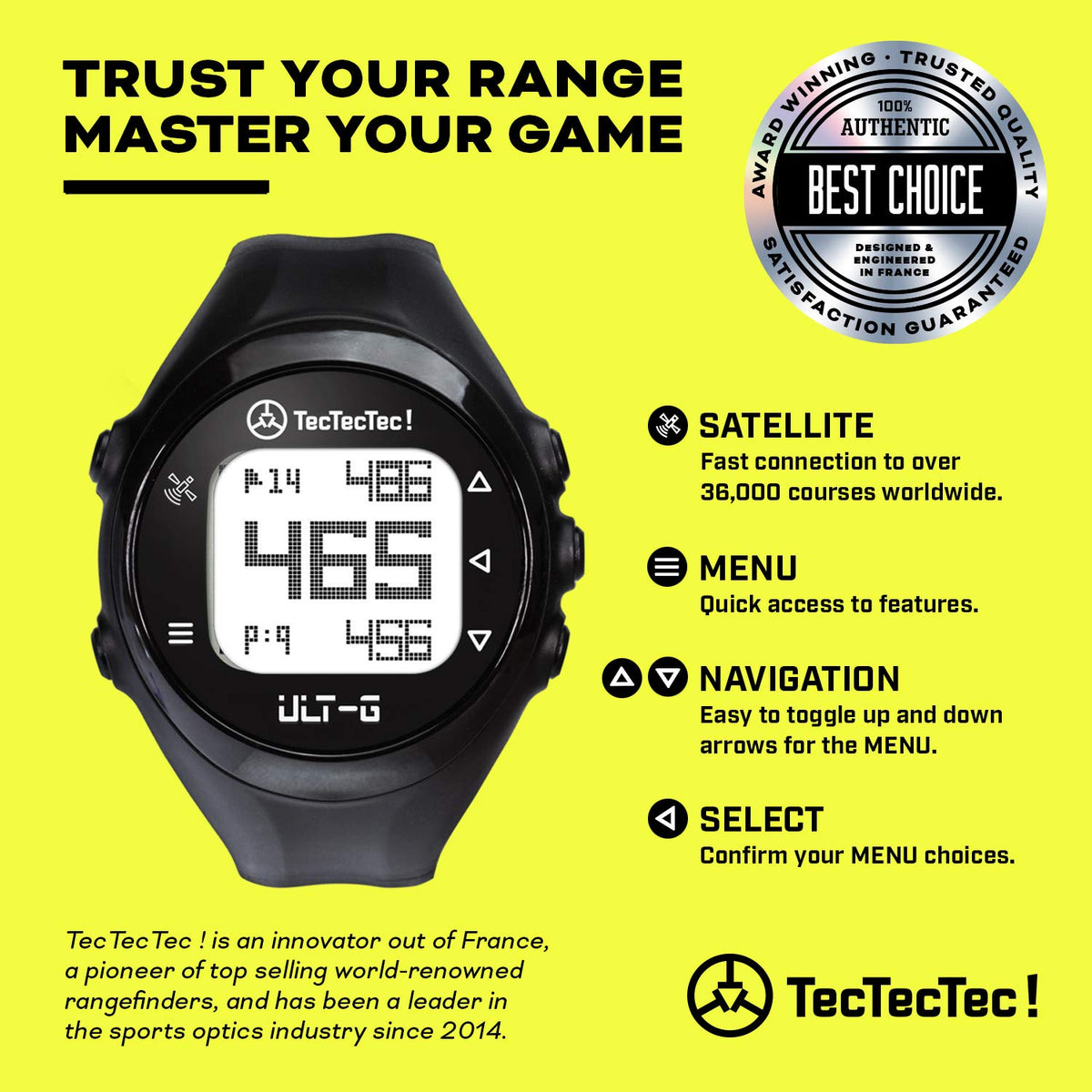 Golf GPS Watch Black P864