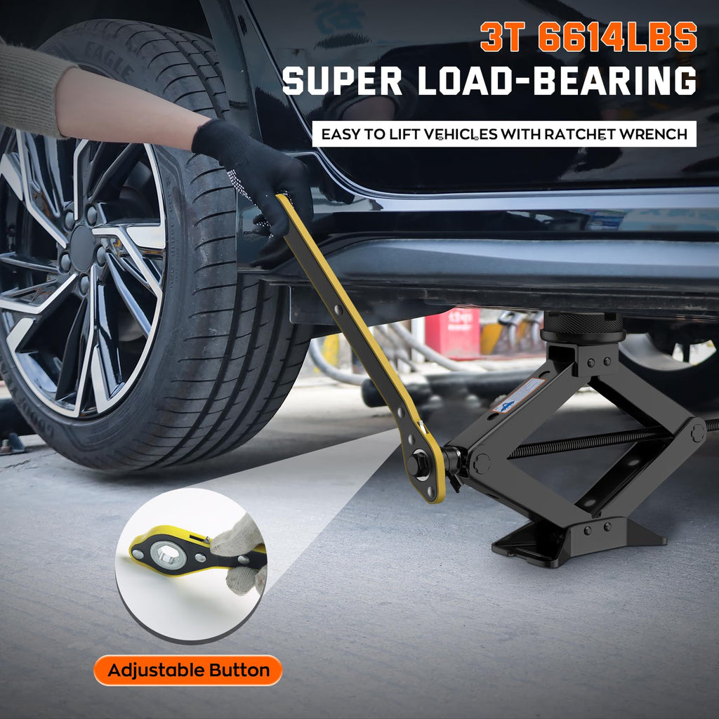 3 Ton Scissor Jack with Lug Wrench U50453