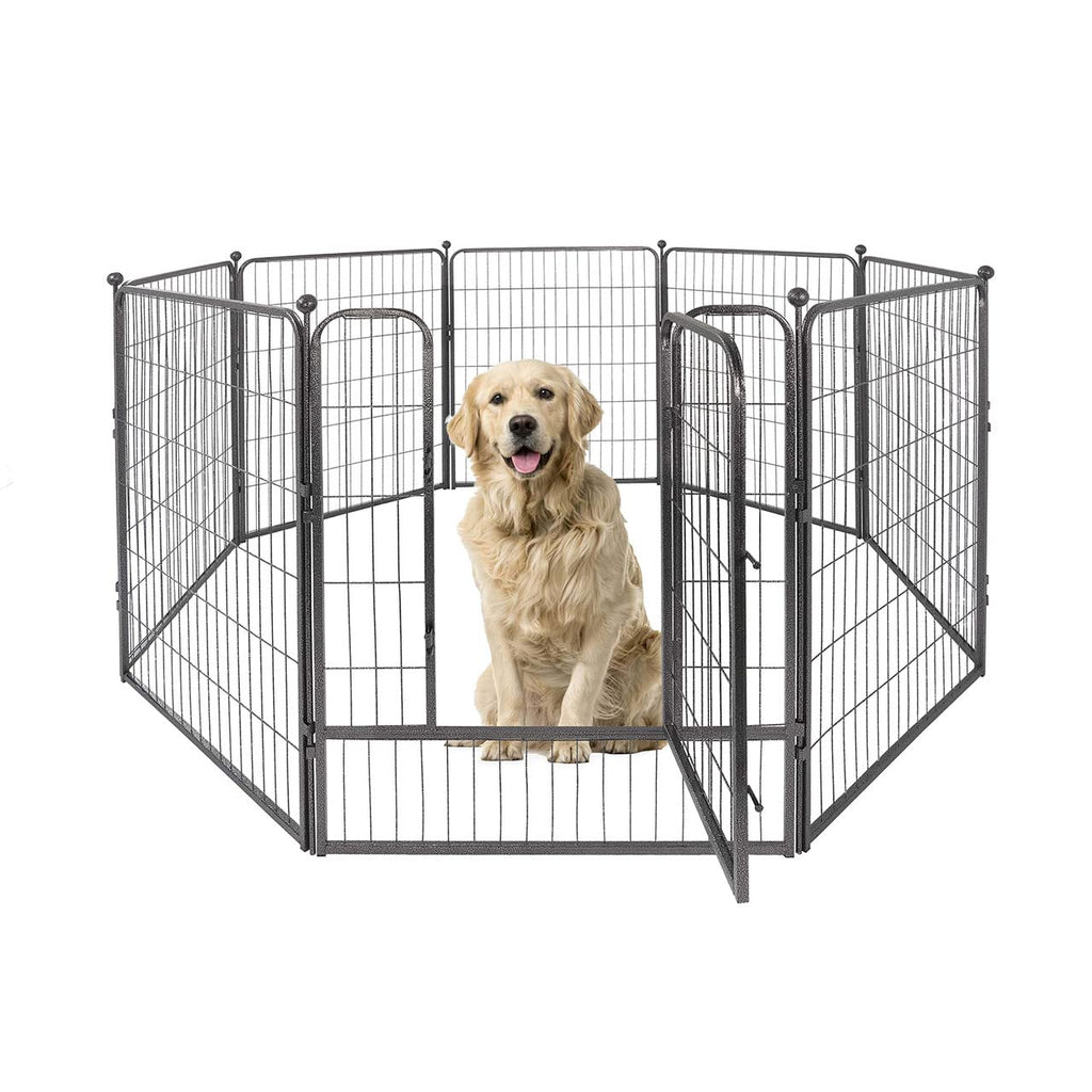 32 Inch Metal Foldable Pet Playpen with Door A80678