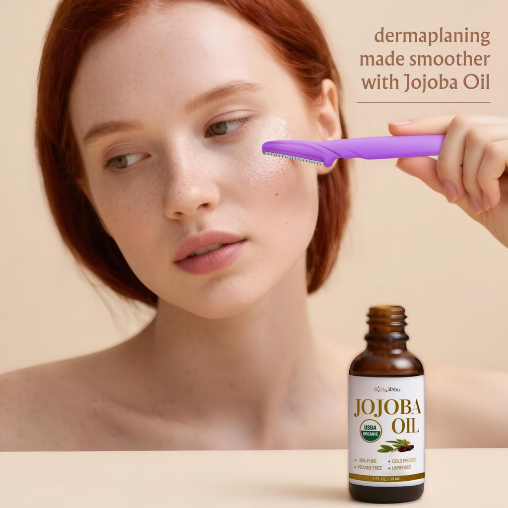 Organic Jojoba Oil 6PC Dermaplane Razors 1 Fl Oz E4982
