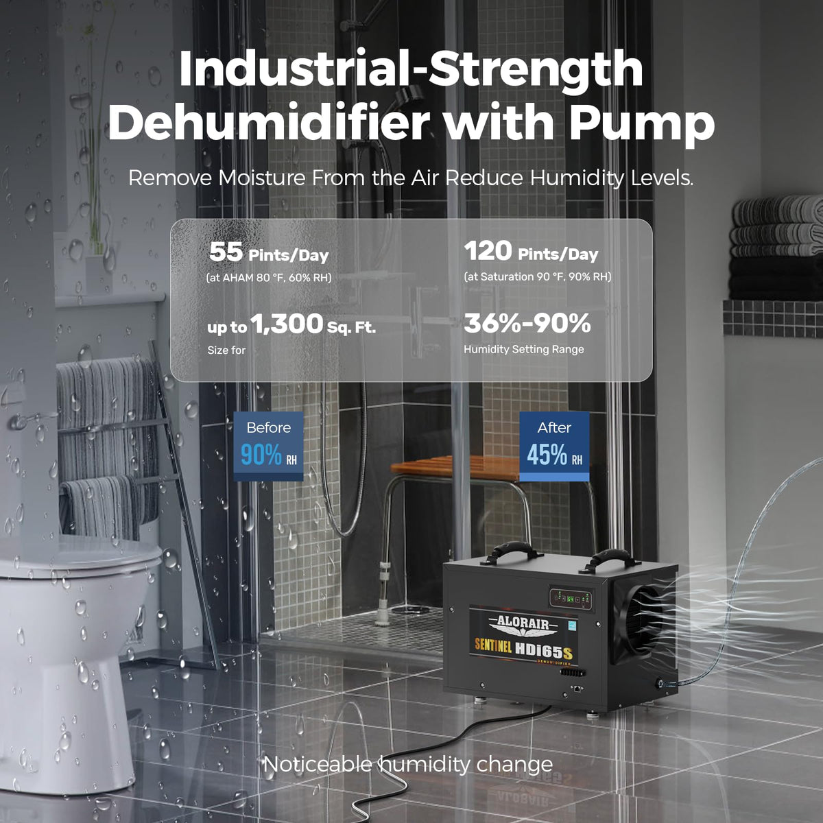 120 Pints Wi-Fi Dehumidifier with Pump H922