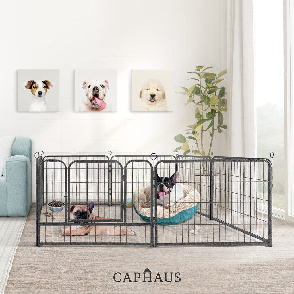 32 Inch Metal Foldable Pet Playpen with Door A80678