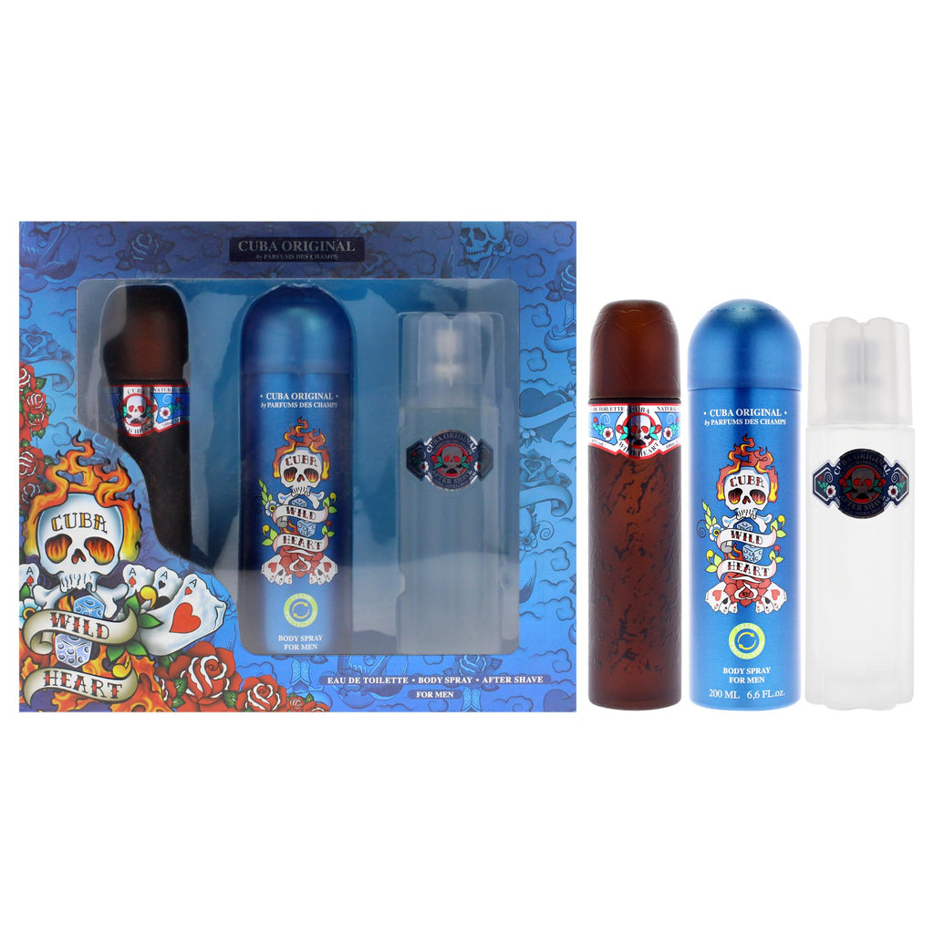 3 Pieces Eau de Toilette After Shave Body Spray Gift Set B991654