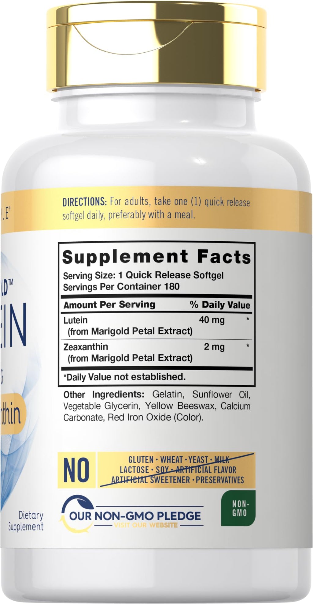 Lutein and Zeaxanthin 40mg 180 Softgels E117641