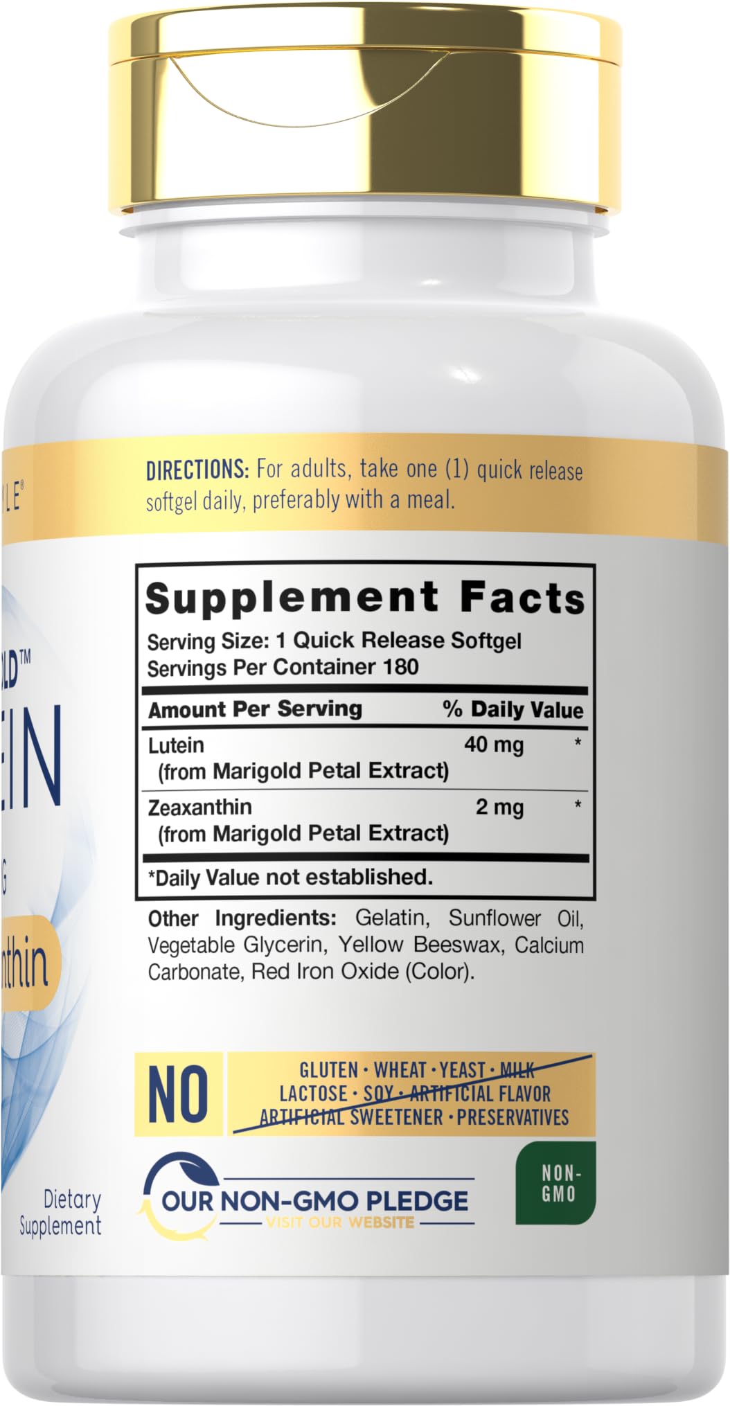 Lutein and Zeaxanthin 40mg 180 Softgels E117641