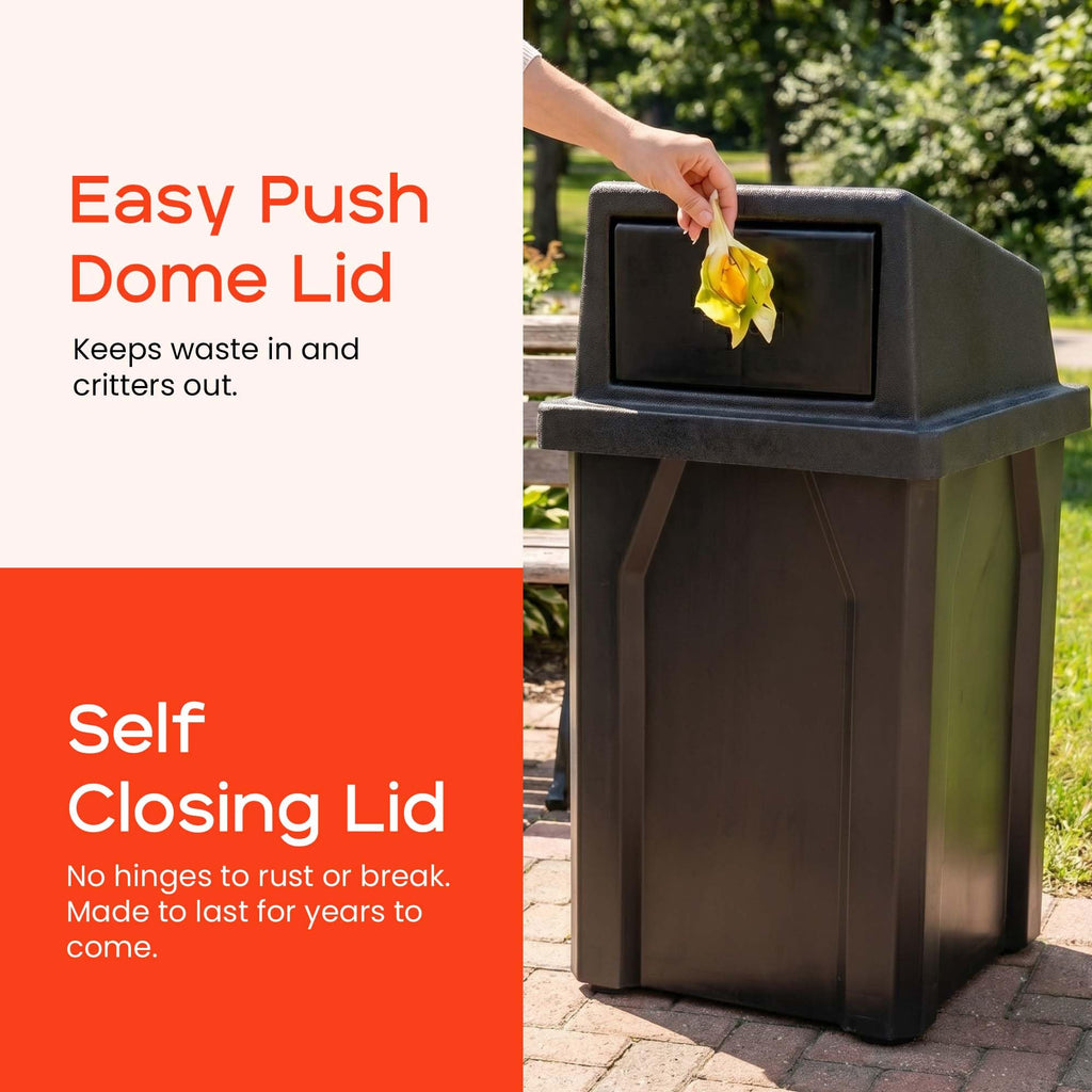 32 Gallon Outdoor Trash Can with Lid P213478