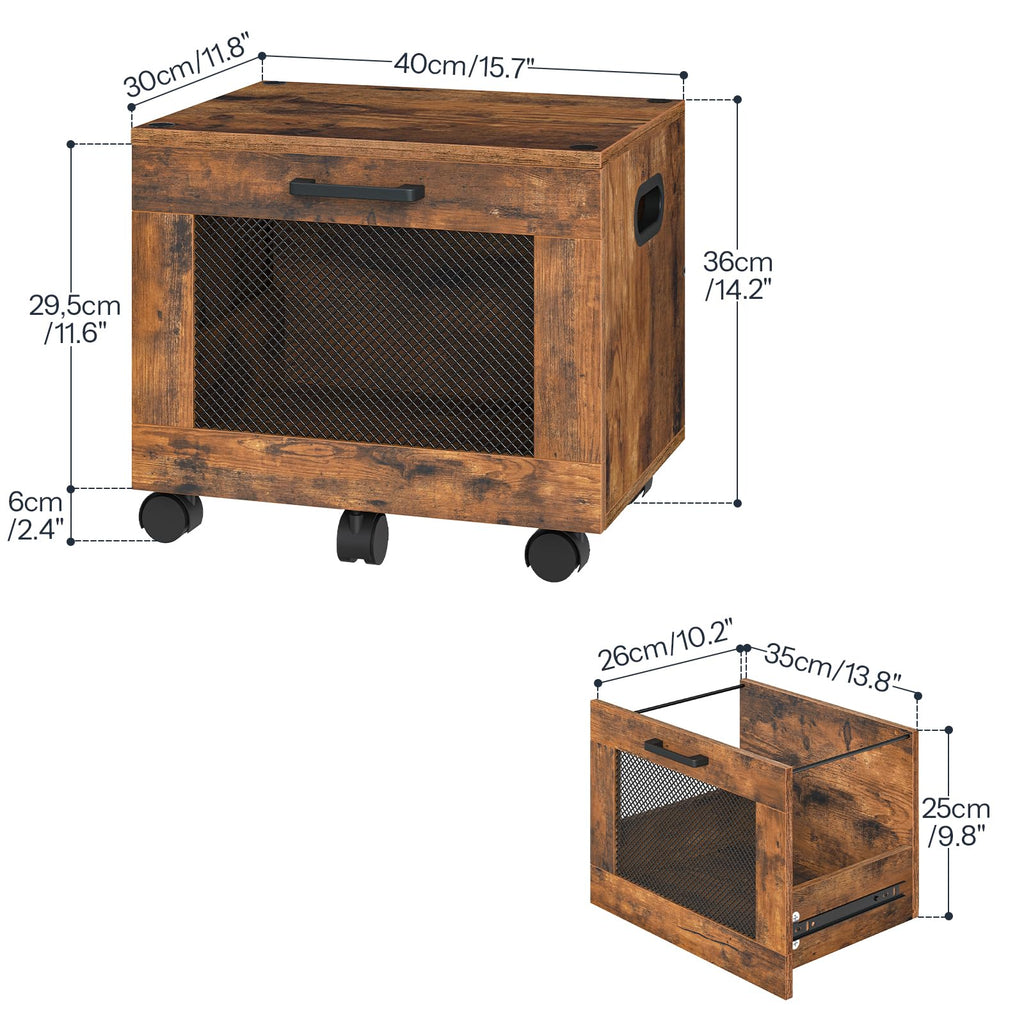 Rolling File Cabinet with Drawer A256