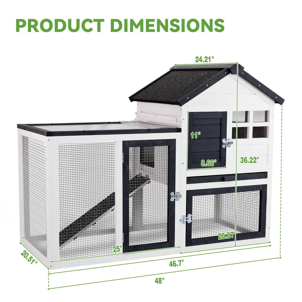 Rabbit Hutch Bunny Cage with Mesh Floor L432102