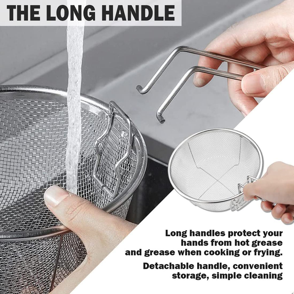 Stainless Steel Deep Fry Basket with Detachable Handle M539153