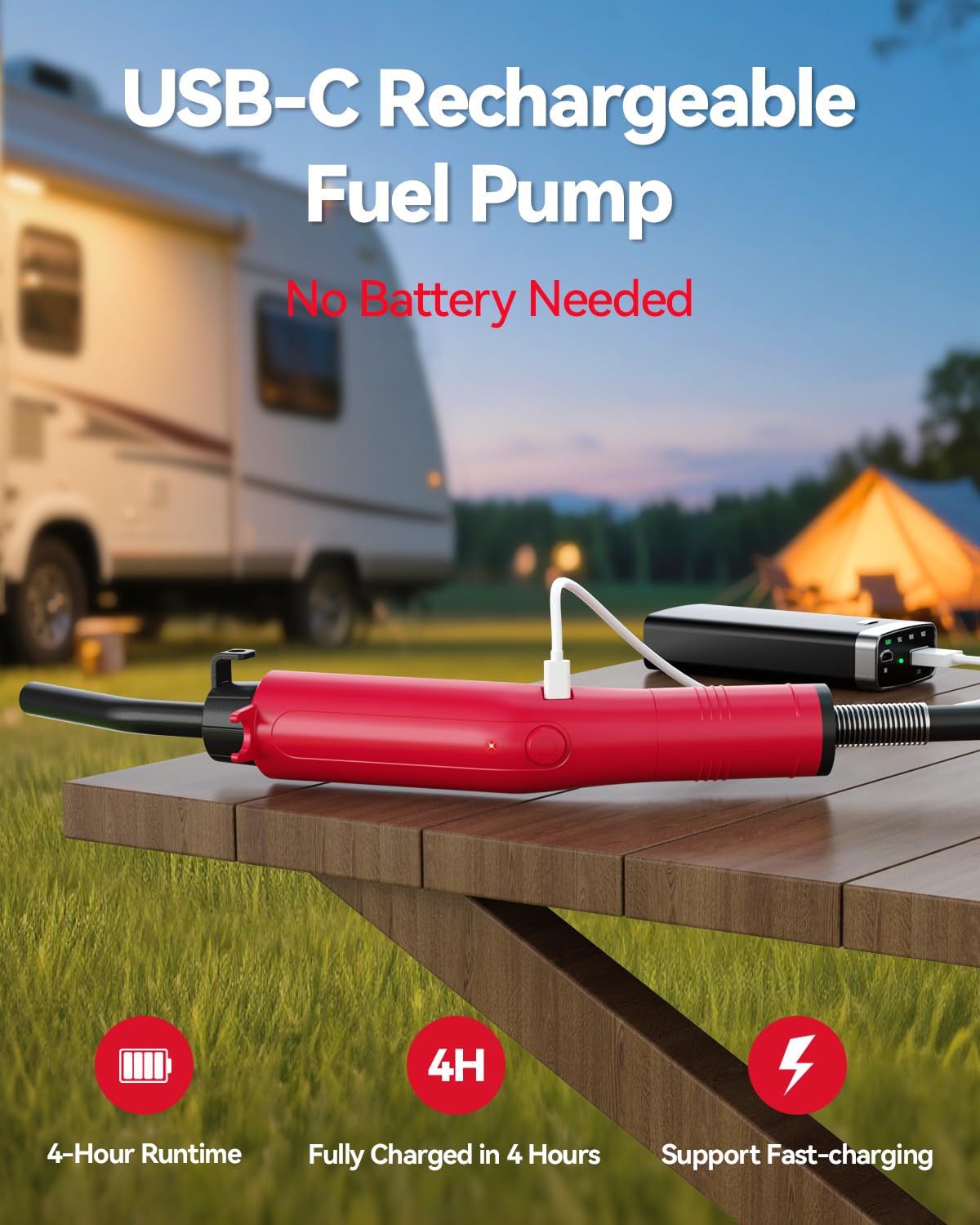 3GPM USB Rechargeable Electric Siphon Pump E59179
