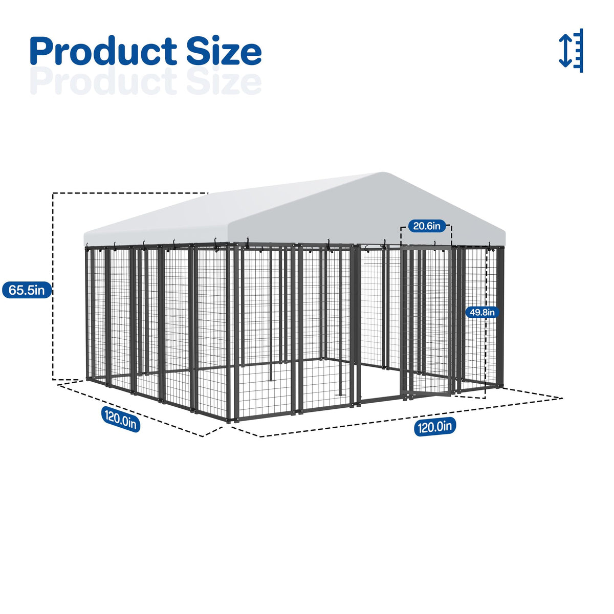10x10 ft Heavy Duty Outdoor Dog Kennel R354251
