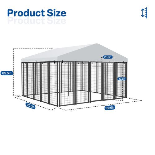 10x10 ft Heavy Duty Outdoor Dog Kennel R354251