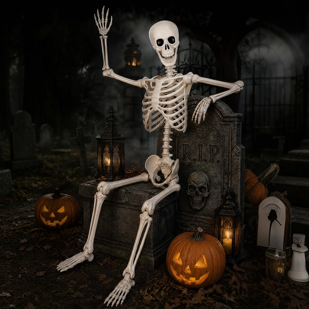 5.4FT Posable Life Size Skeleton (2PCS) X6448