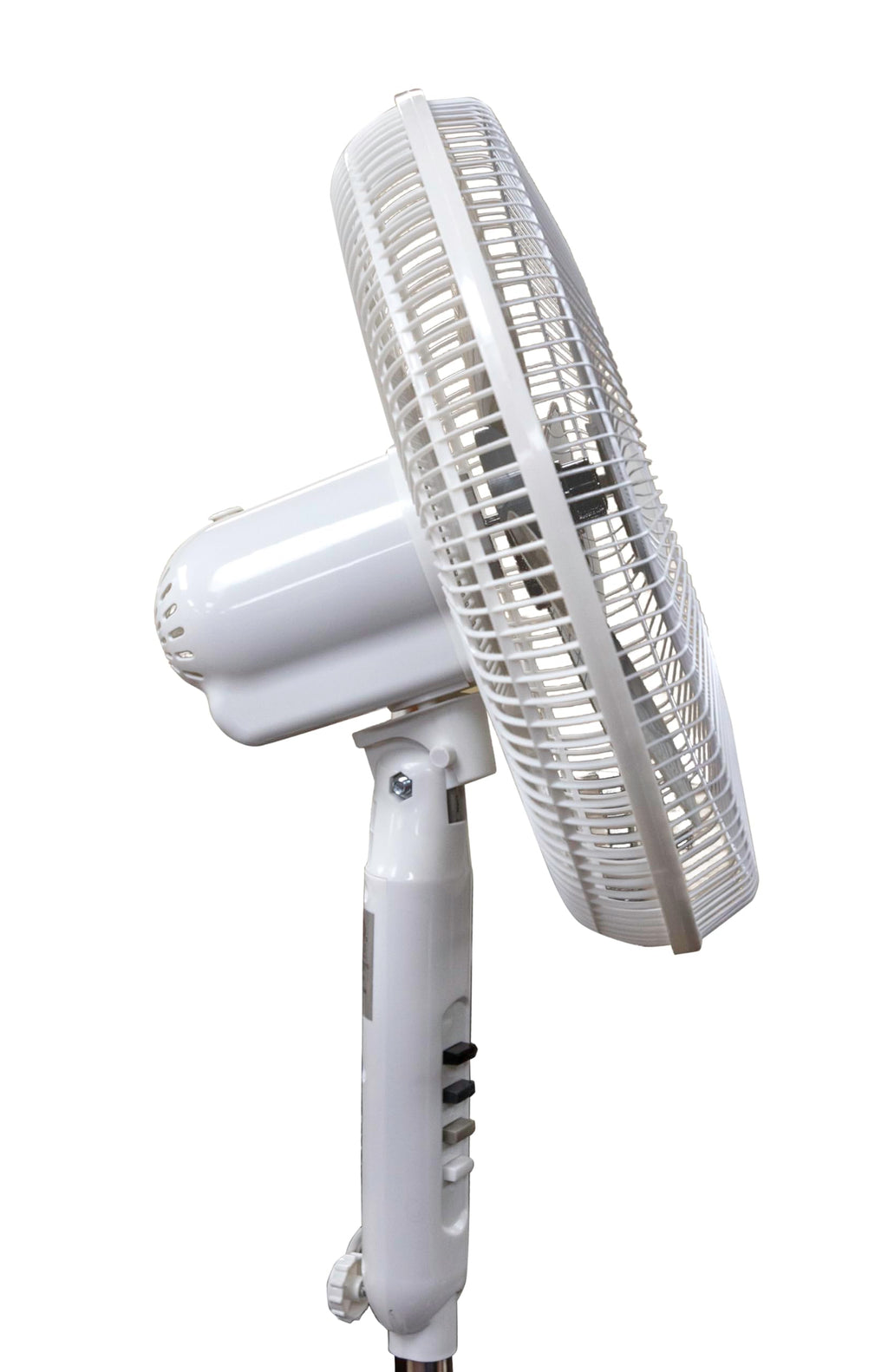 16 Inch Oscillating Pedestal Fan White 3 Speeds Adjustable Height Q82152