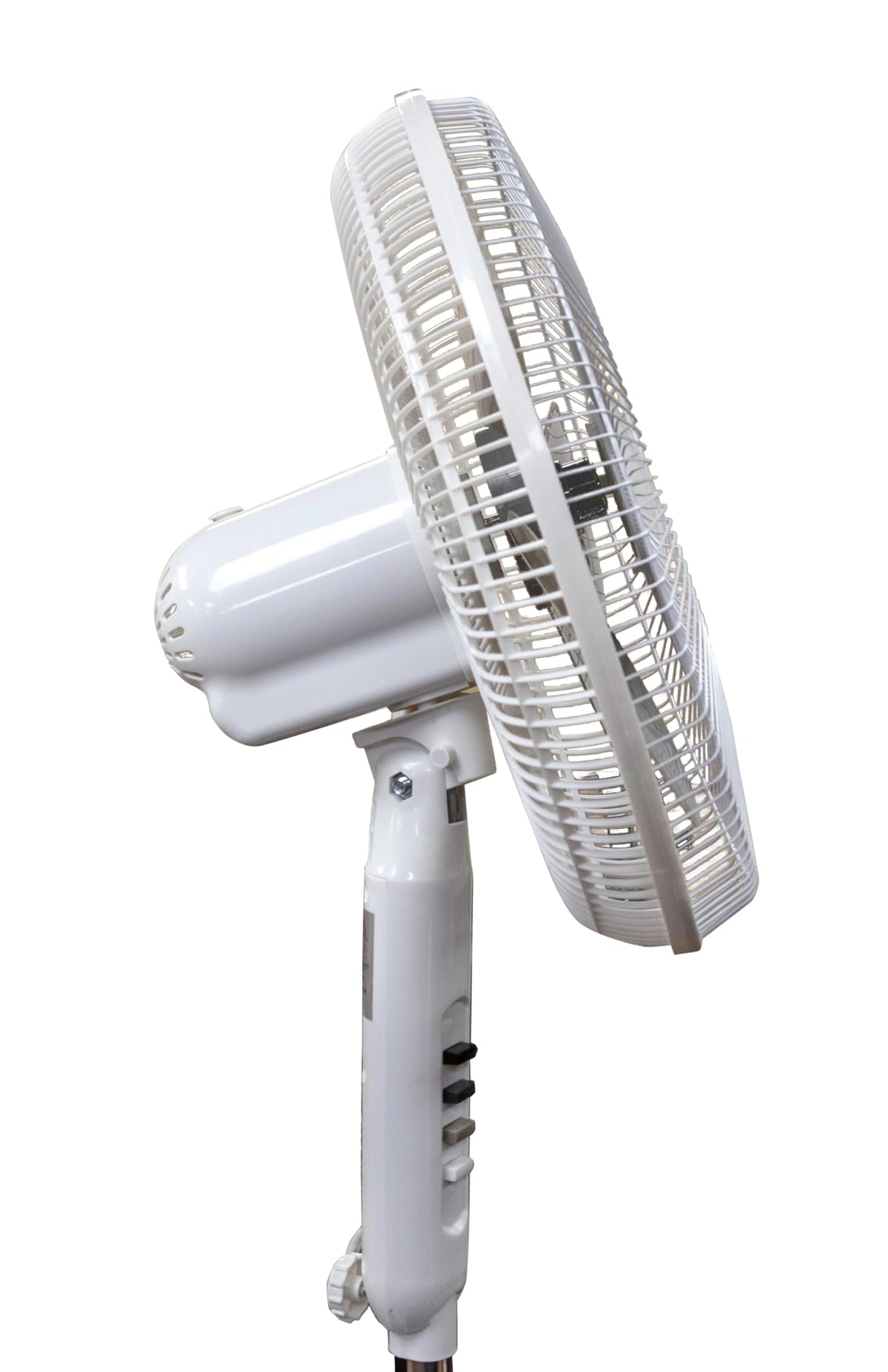 16 Inch Oscillating Pedestal Fan White 3 Speeds Adjustable Height Q82152