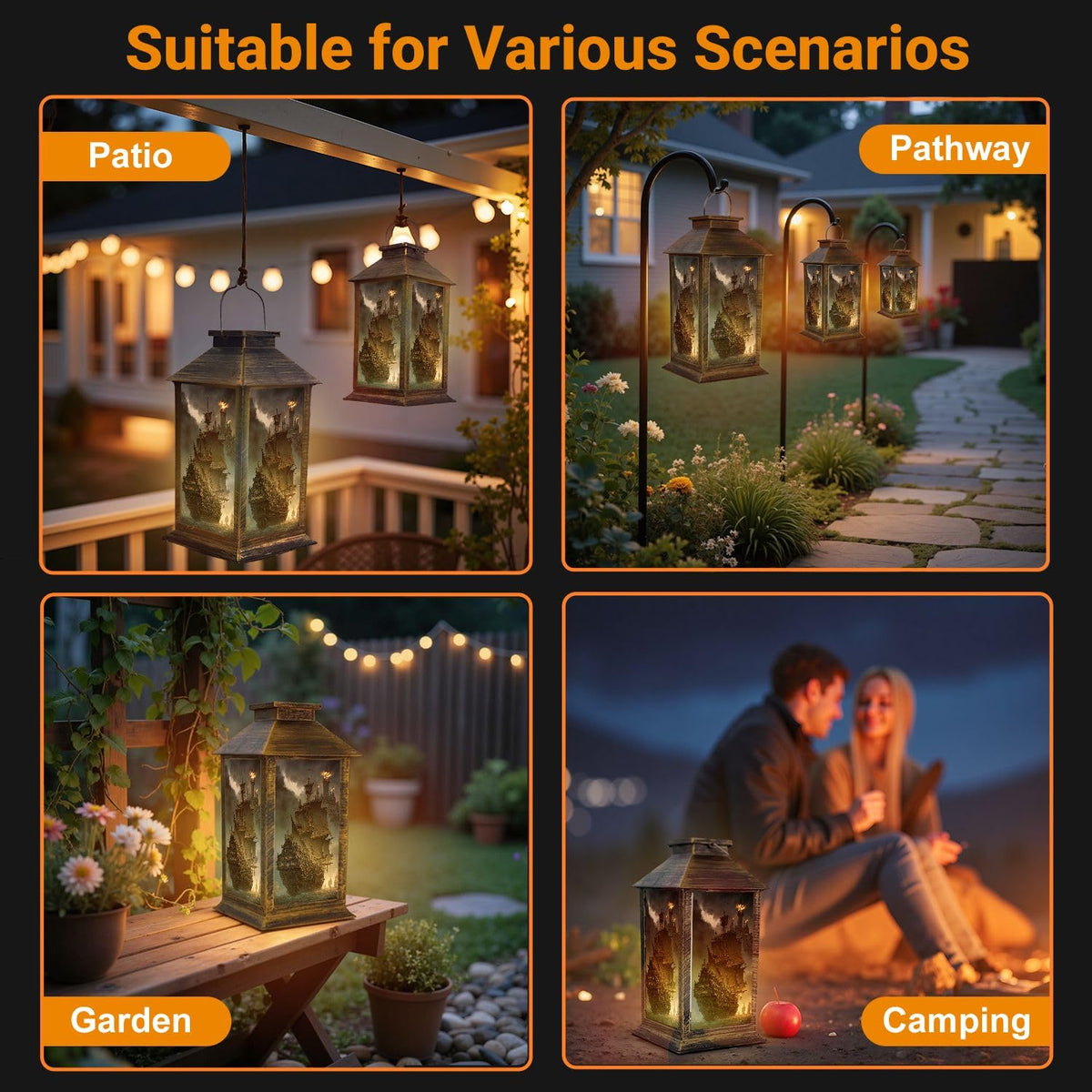 Waterproof Solar Powered Hanging Lantern G4824