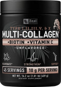 Multi Collagen Protein Peptides Powder Types I II III V X Unflavored 45 Servings V273