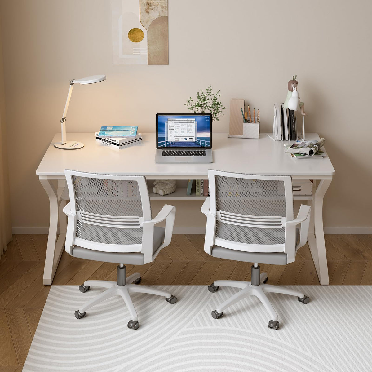 55-Inch Extra Long Desk with Storage Shelf Z712