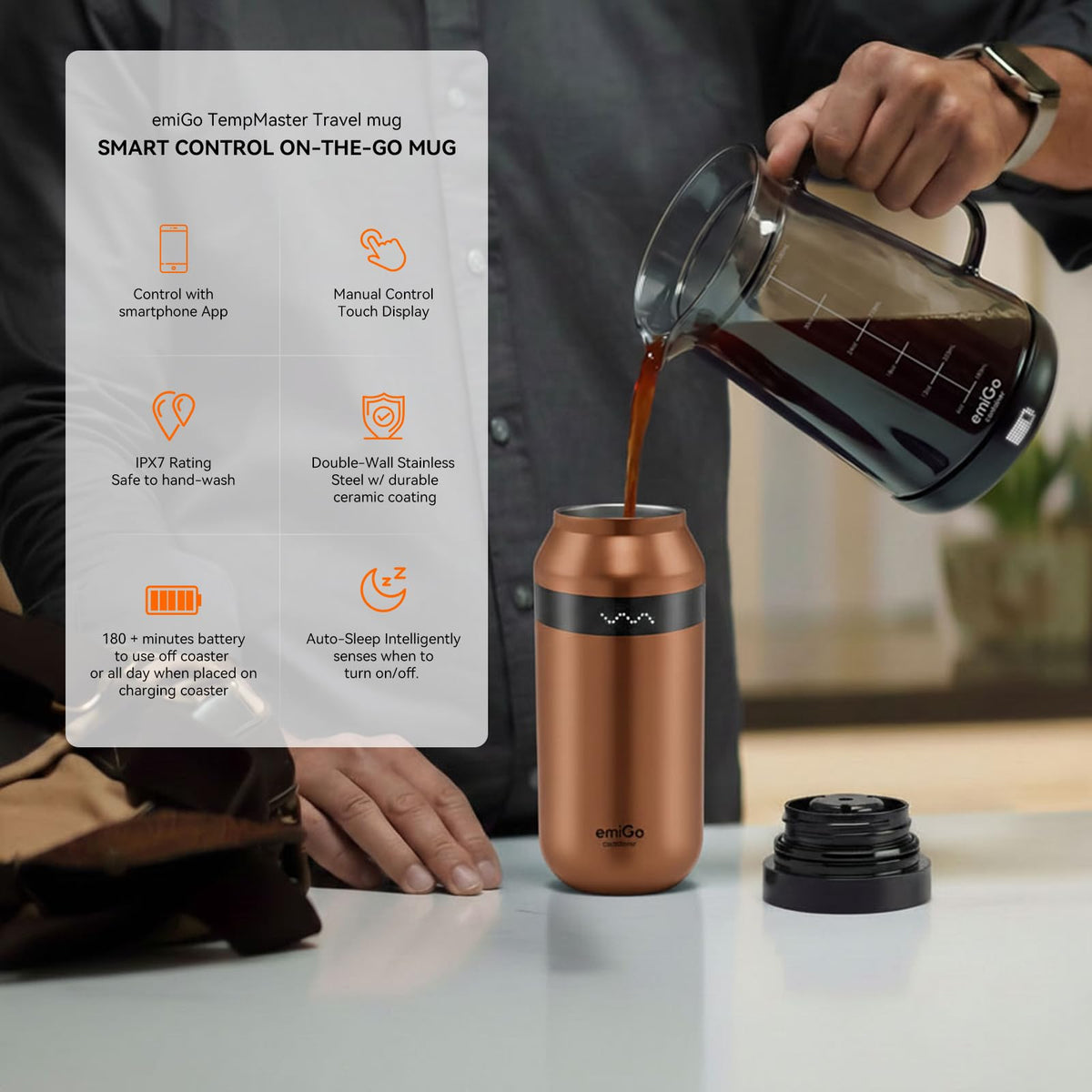 12 oz App Ctrl Heated Mug V1277