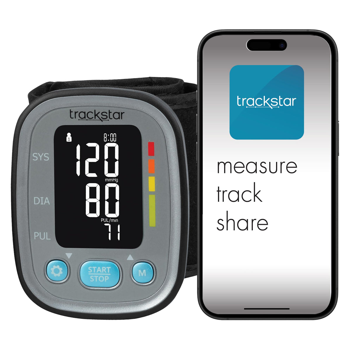Smart Adult Wrist Blood Pressure Monitor E78648