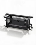 Heavy Duty Tractor Tool Box, 24x10x10 Inch Lockable Basket Attachment with Hooks and Ratchet Strap L269