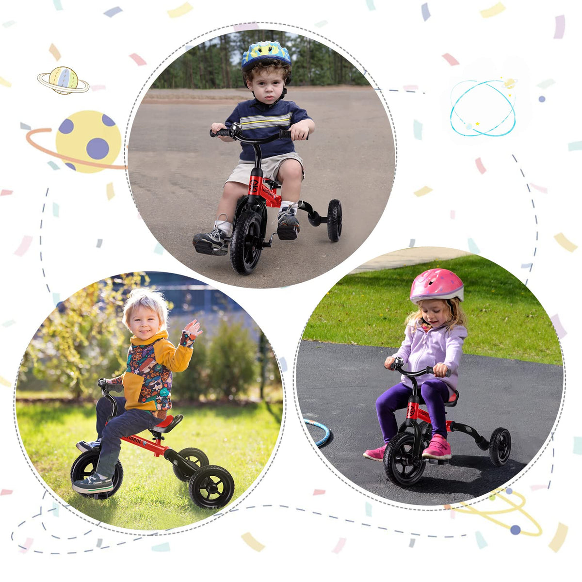 Tricycle for Toddlers 2-5 Years, 3 in 1 Folding Bike V551917