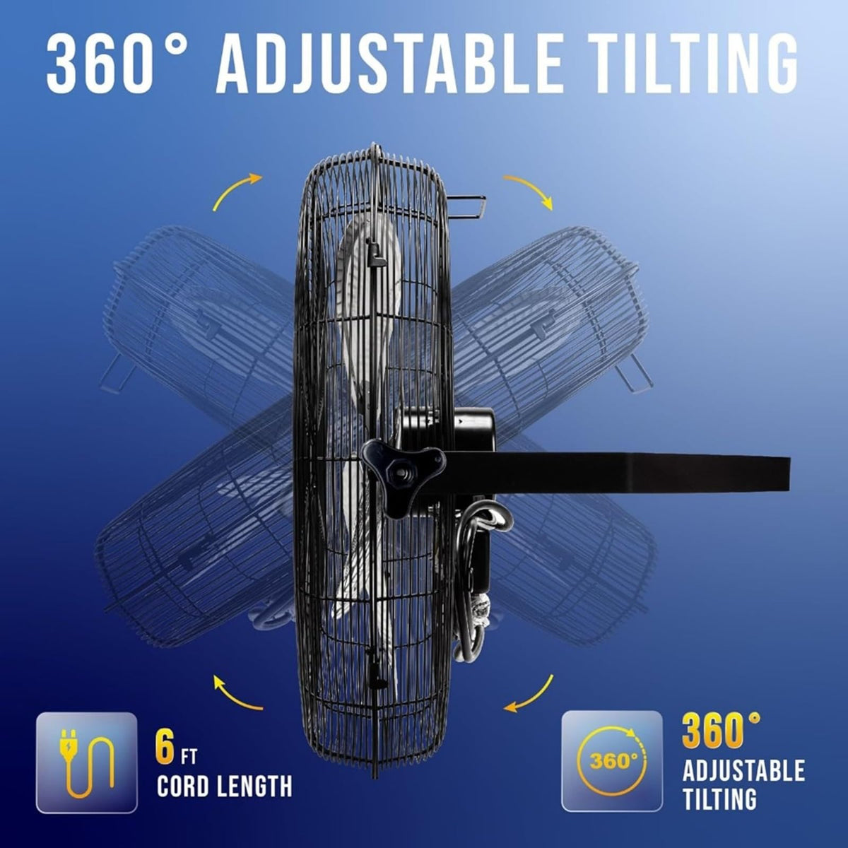 20 Inch 3 Speed Metal Floor Fan E2000