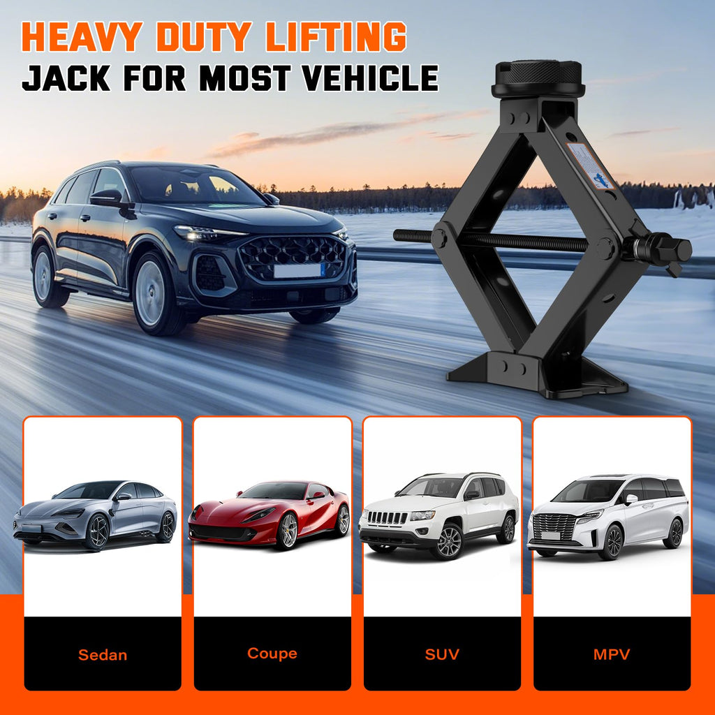 3 Ton Scissor Jack with Lug Wrench U50453