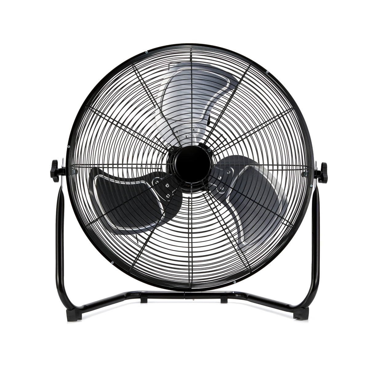20" High Velocity Industrial Floor Fan with 3 Speeds, Metal Housing, Black F8959