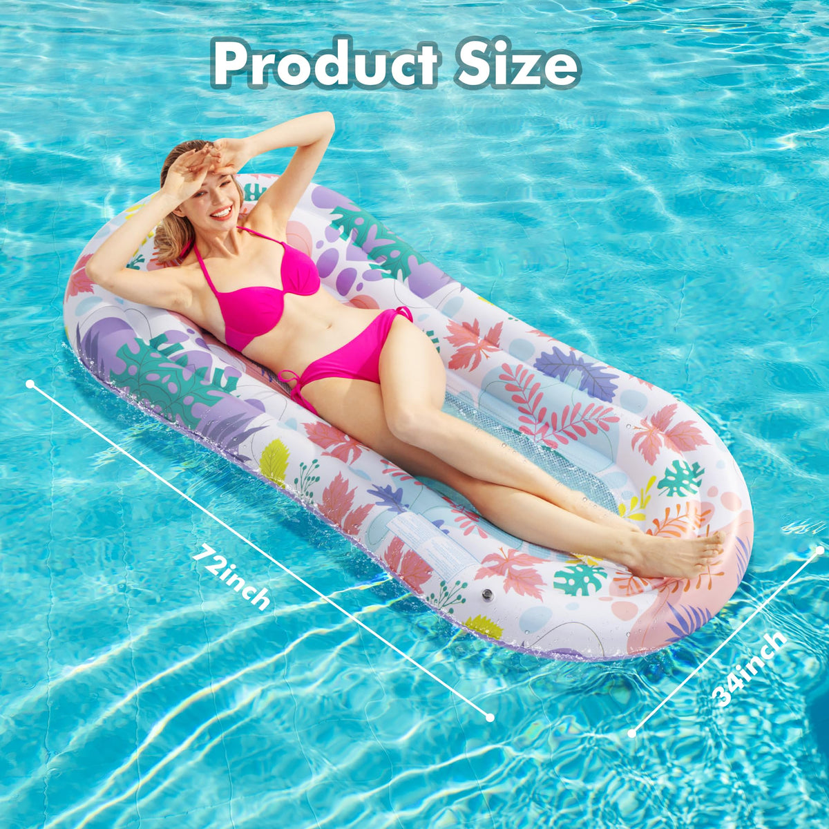 2 Pack Inflatable Pool Floats Lounger B7869