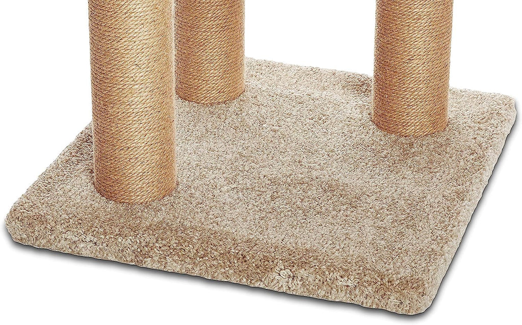 Beige Multi-Level Cat Tree Tower with Scratching Posts D6318