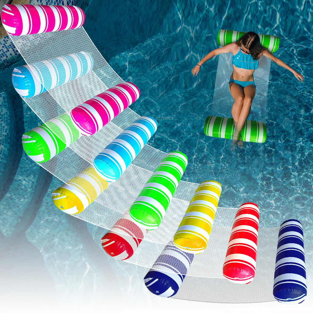 6 Pack Inflatable Pool Floats Adult Size Water Hammock M2564