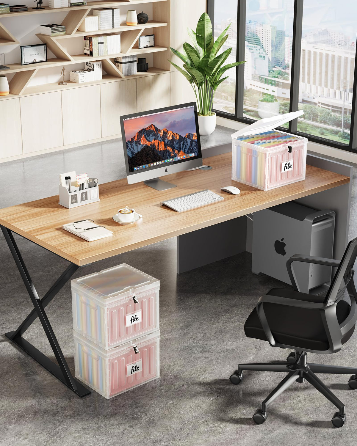 2 Drawer Plastic File Cabinet Q2318