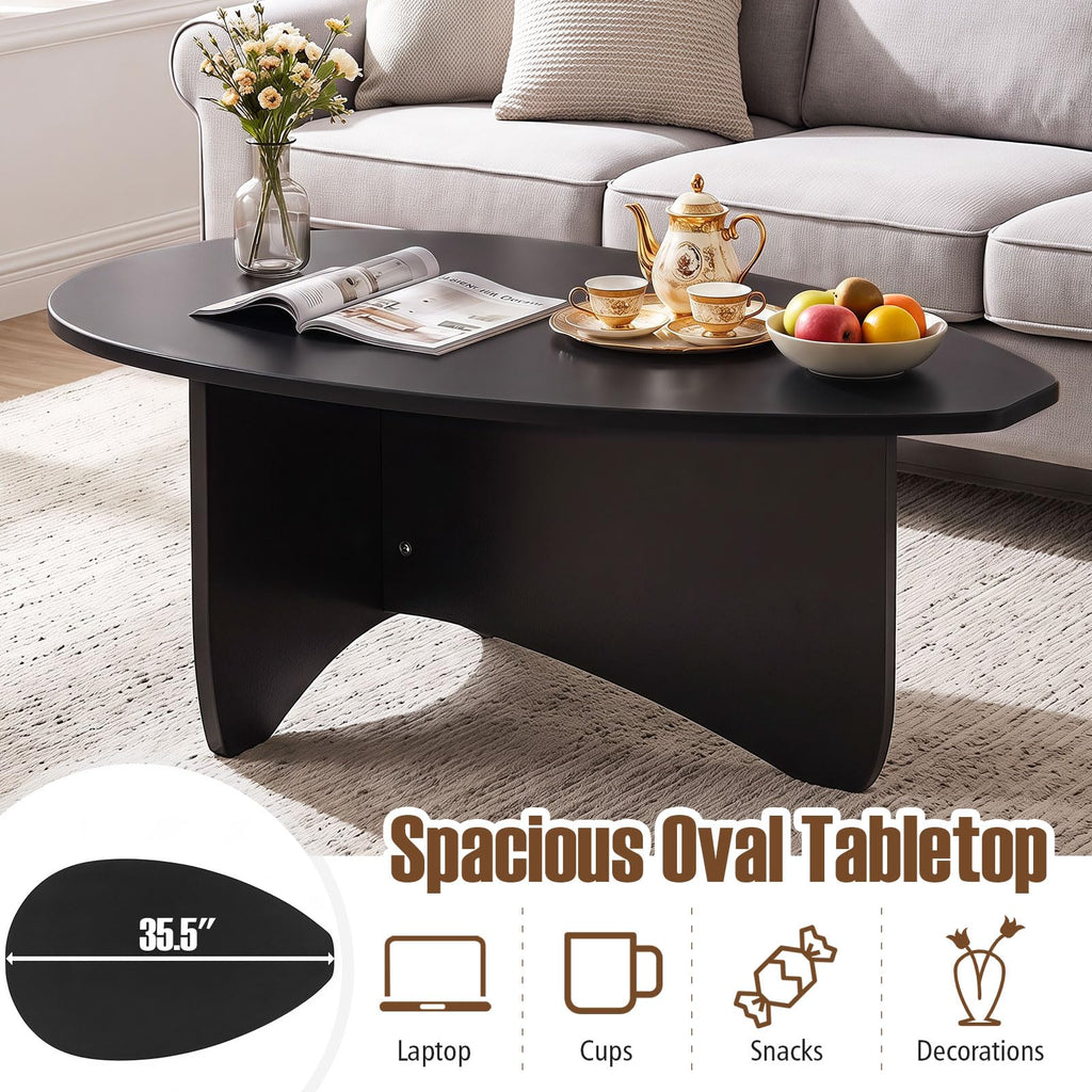Oval Coffee Table Black G448