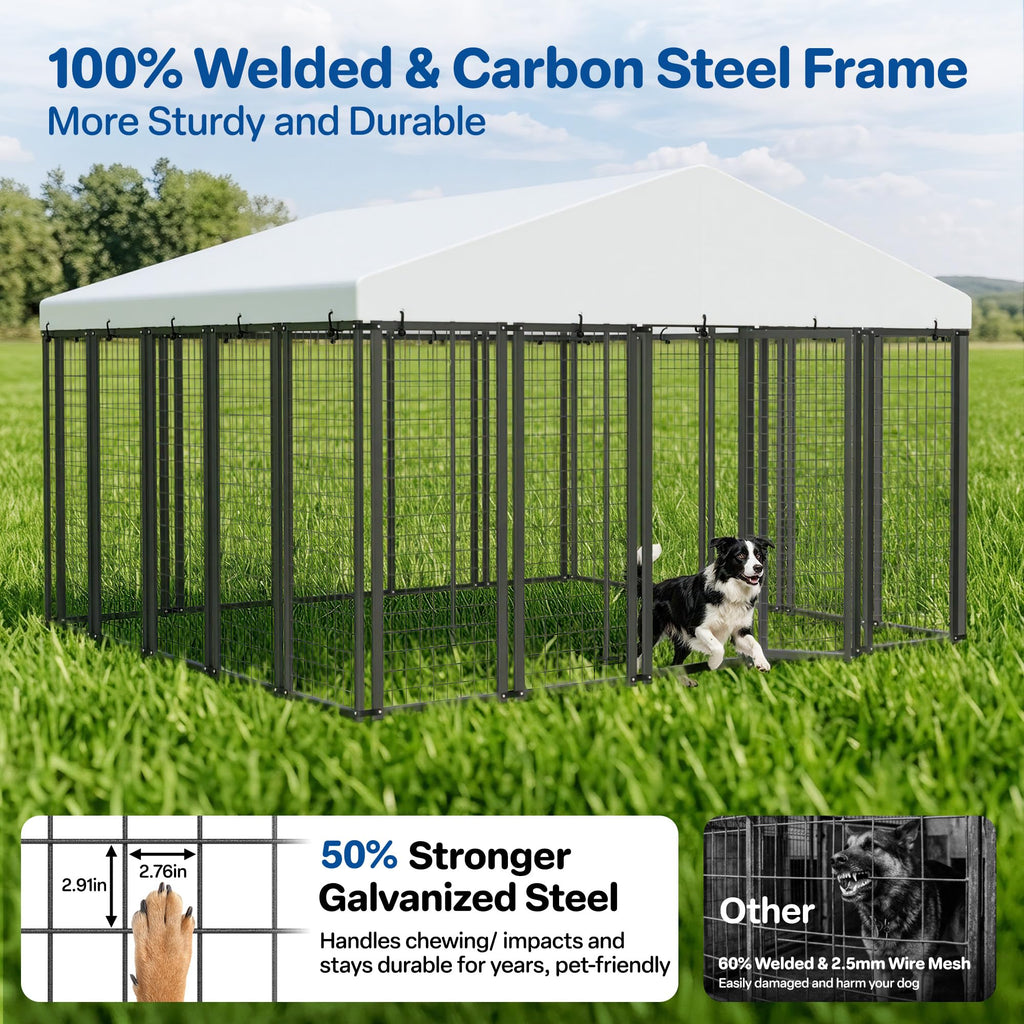 10x10 ft Heavy Duty Outdoor Dog Kennel R354251