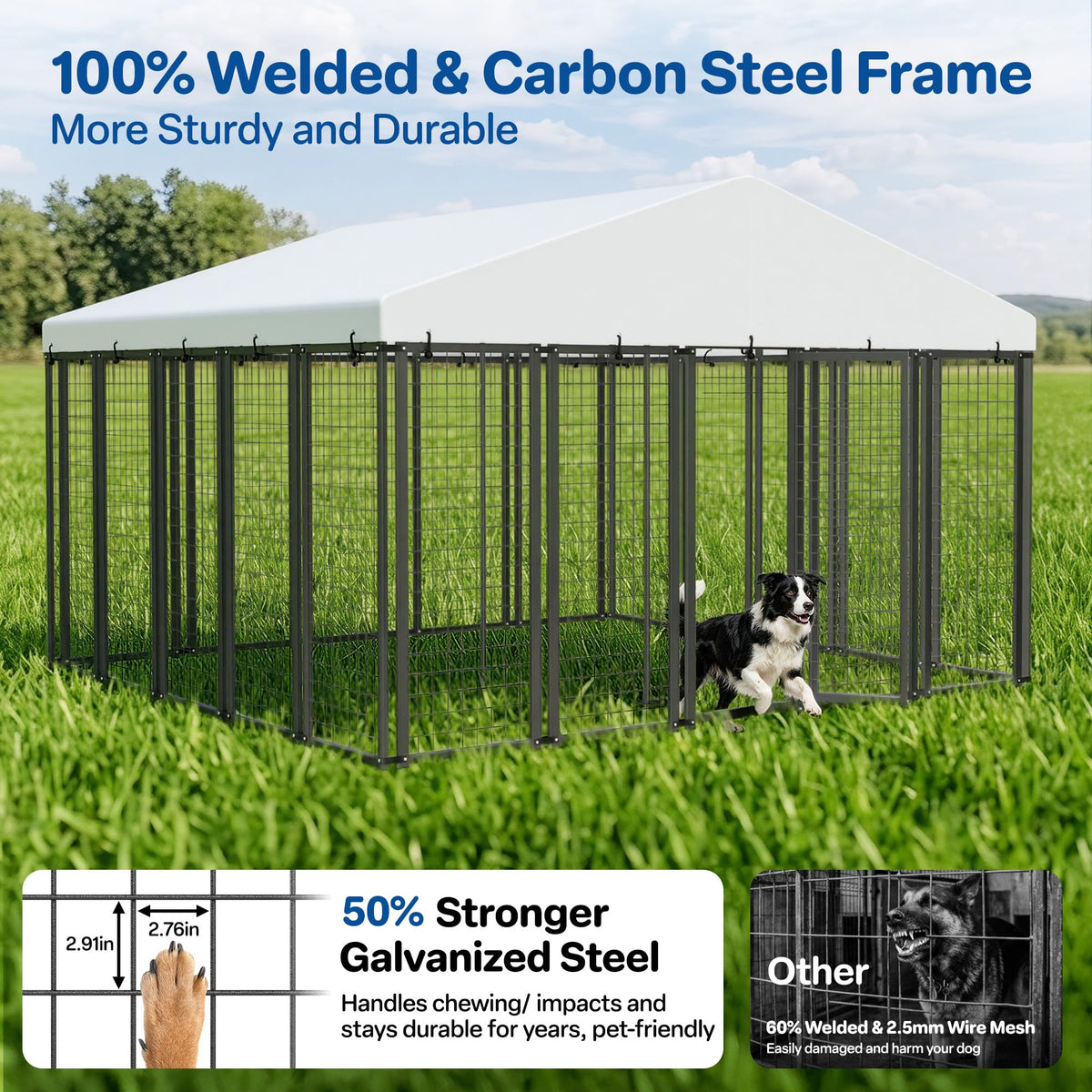 10x10 ft Heavy Duty Outdoor Dog Kennel R354251