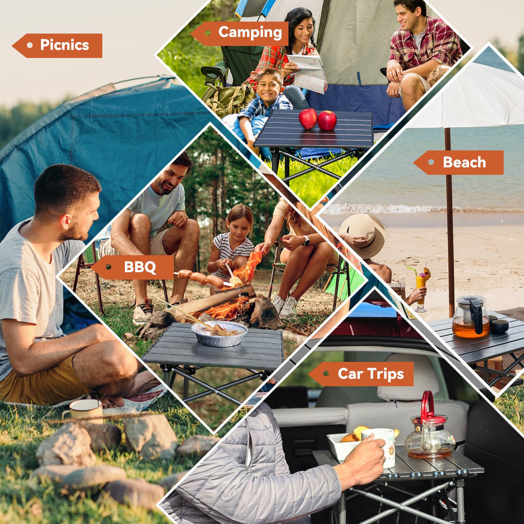 Portable Folding Aluminum Camping Table with Carry Bag S30328