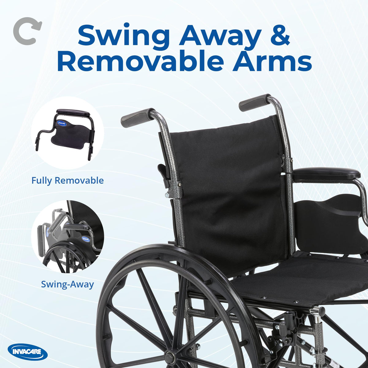Compact Folding Manual Wheelchair with Swing-Away Footrests H630