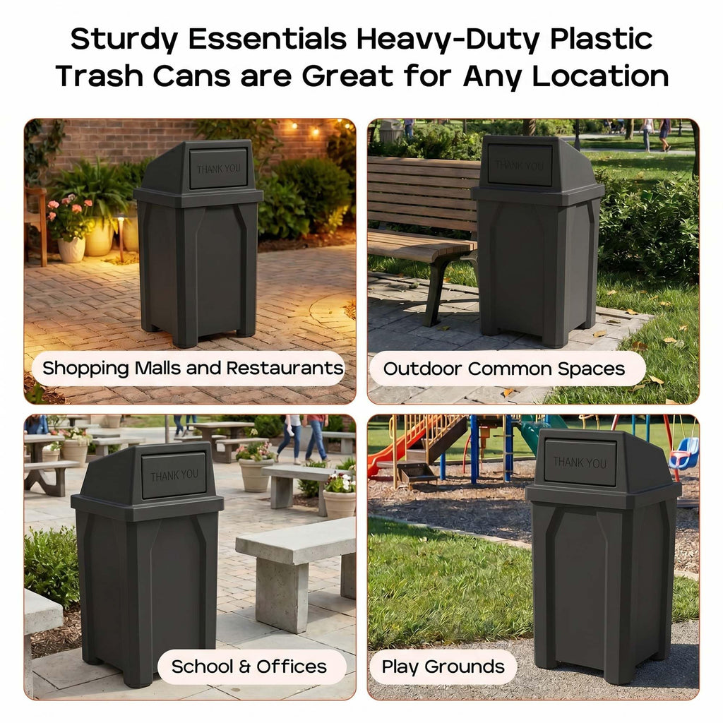 32 Gallon Outdoor Trash Can with Lid P213478