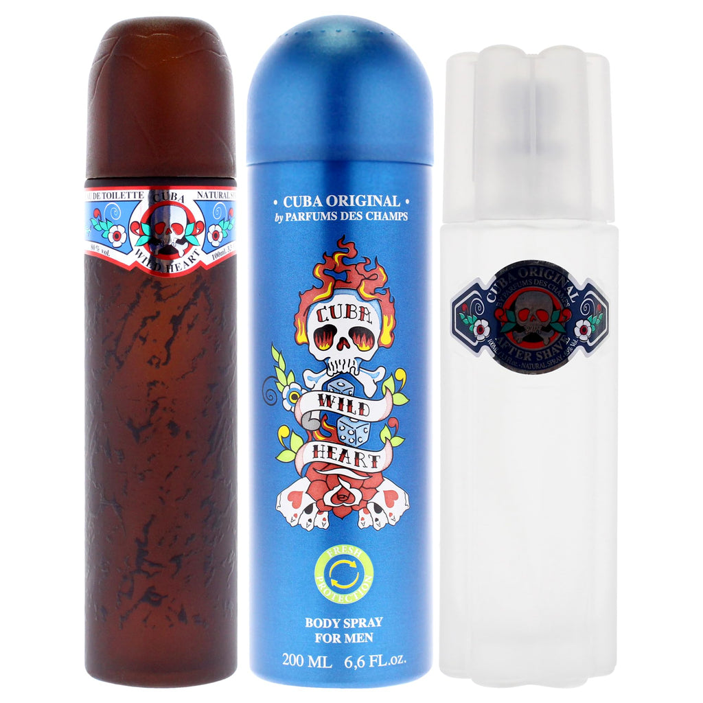 3 Pieces Eau de Toilette After Shave Body Spray Gift Set B991654