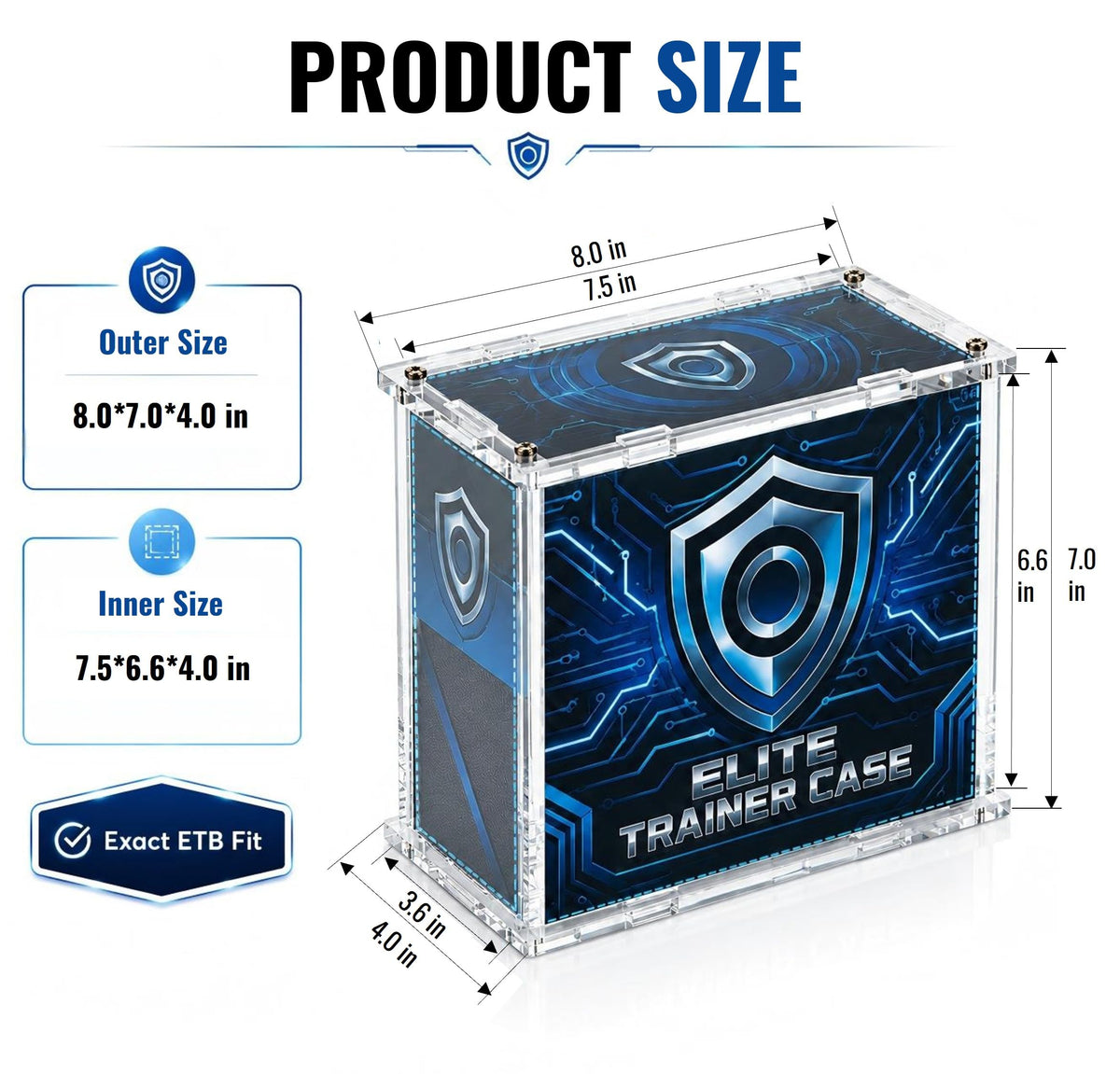 Acrylic Trainer Box Case 5mm Ultra Thick 1 Pack X4498
