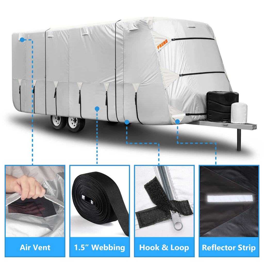 Oxford Fabric Waterproof Rip-Resistant Anti-UV Travel Trailer Cover 30'-33' W1178