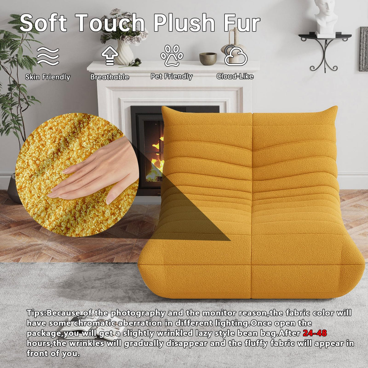 Giant Bean Bag Chair with Memory Foam K13258