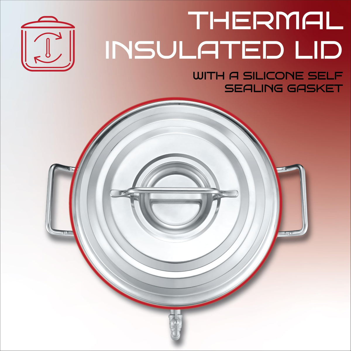 Stainless Steel Insulated Double Wall Stock Pot 40 Quart Y52481
