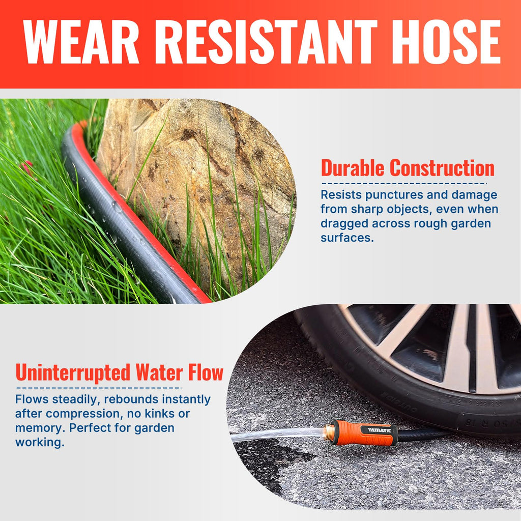 100FT Garden Hose with 10 Function Nozzle S961