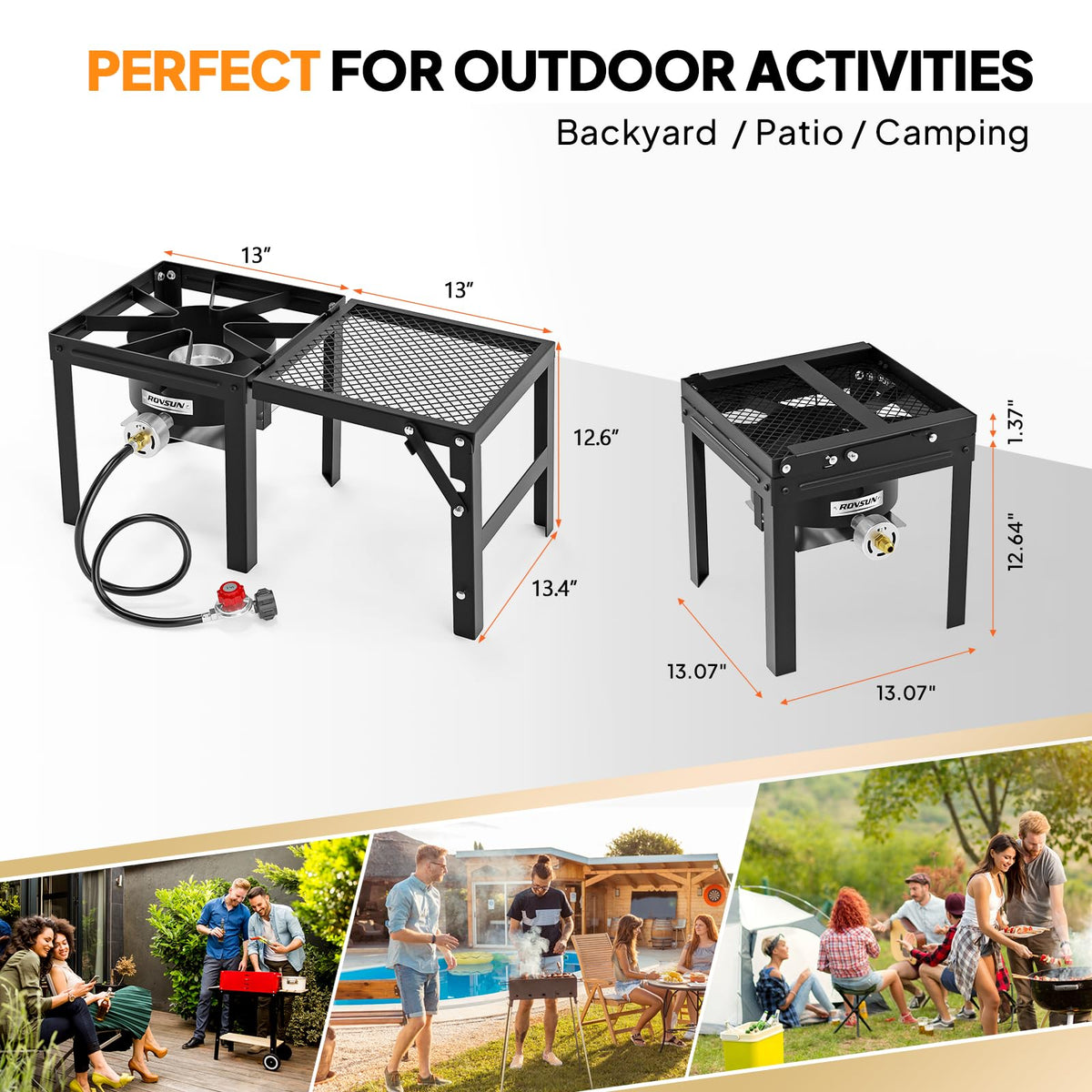 Portable Single Burner Propane Camp Stove E230